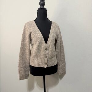 NWT W. Cashmere Tan Women's Cardigan Sweater